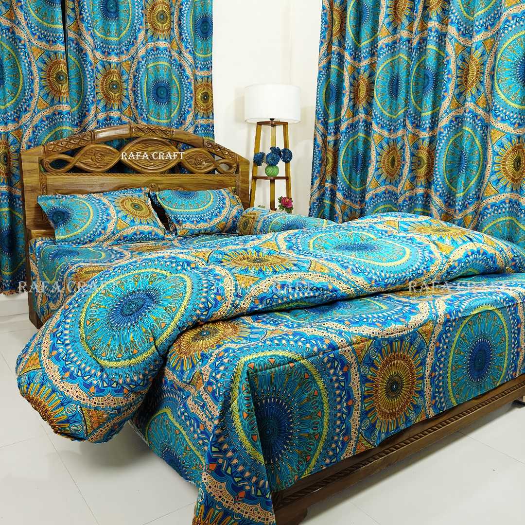 Luxury,Twill,Cotton,Fabrics,Bed,Sheet,And,Comforter,5pcs,Set