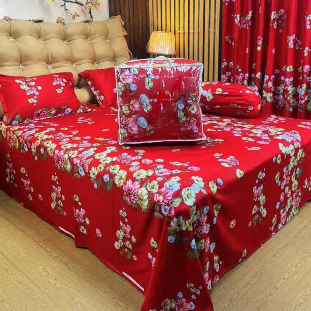 Luxury,Twill,Cotton,Fabrics,Bed,Sheet,And,Comforter,5pcs,Set