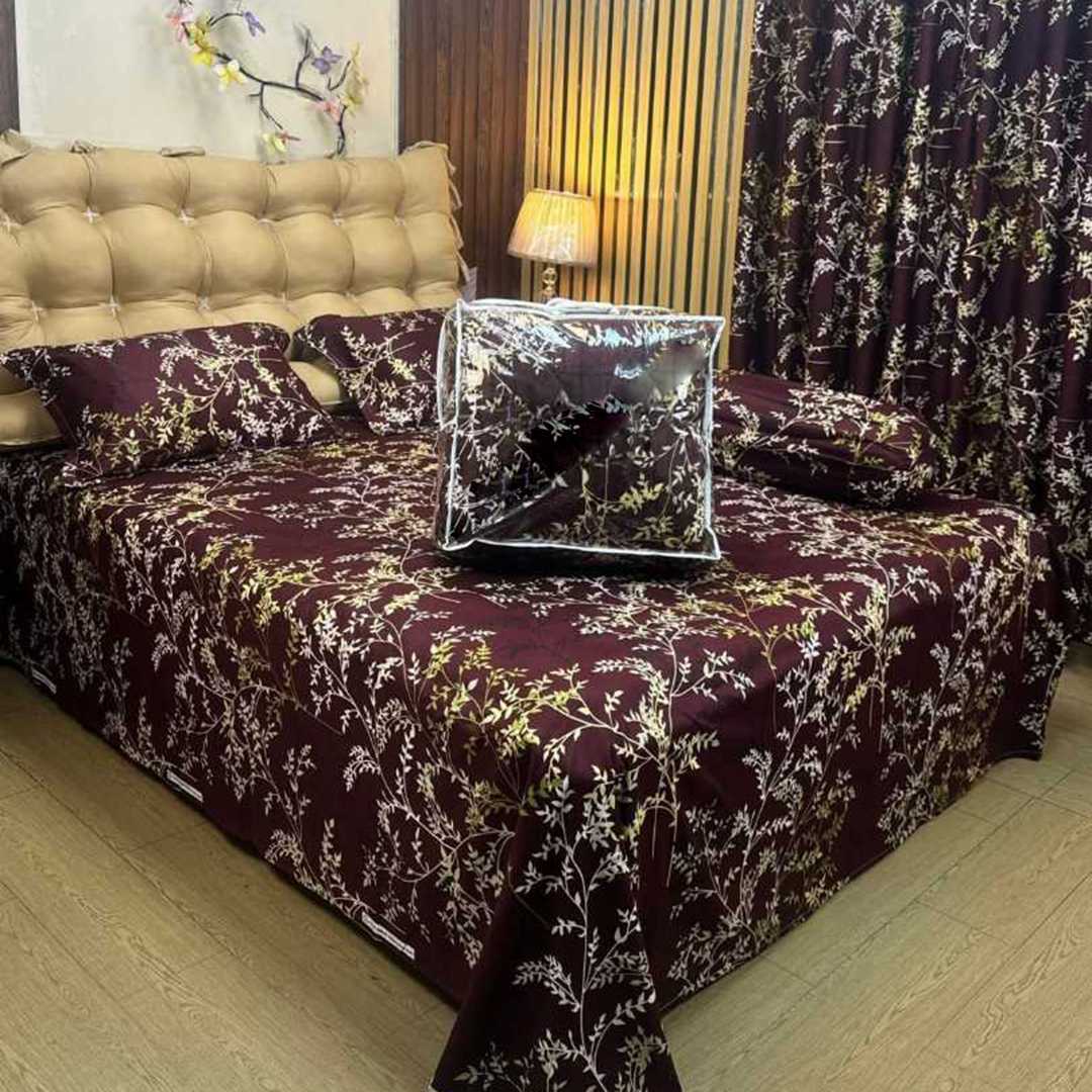 Luxury,Twill,Cotton,Fabrics,Bed,Sheet,And,Comforter,5pcs,Set