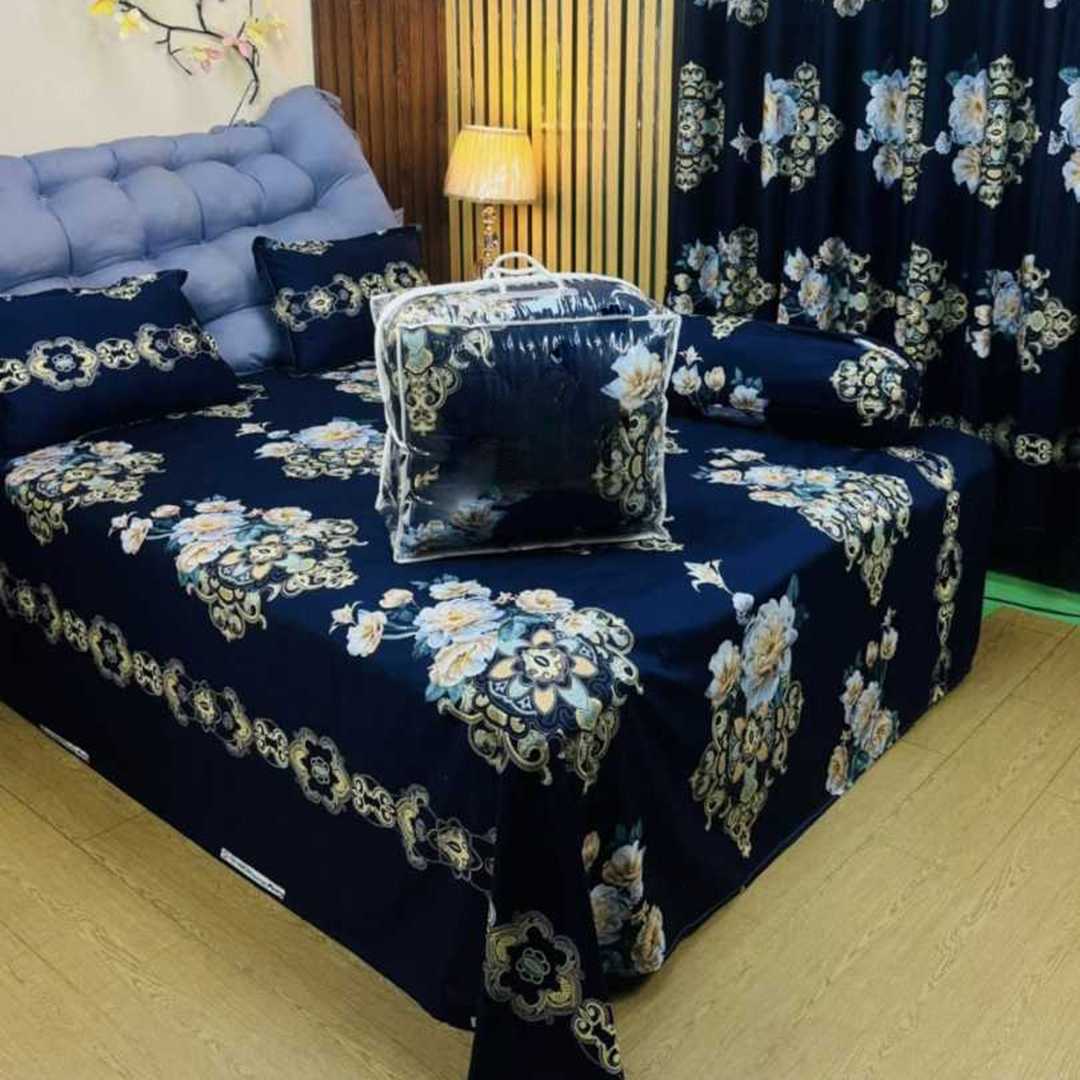 Luxury,Twill,Cotton,Fabrics,Bed,Sheet,And,Comforter,5pcs,Set