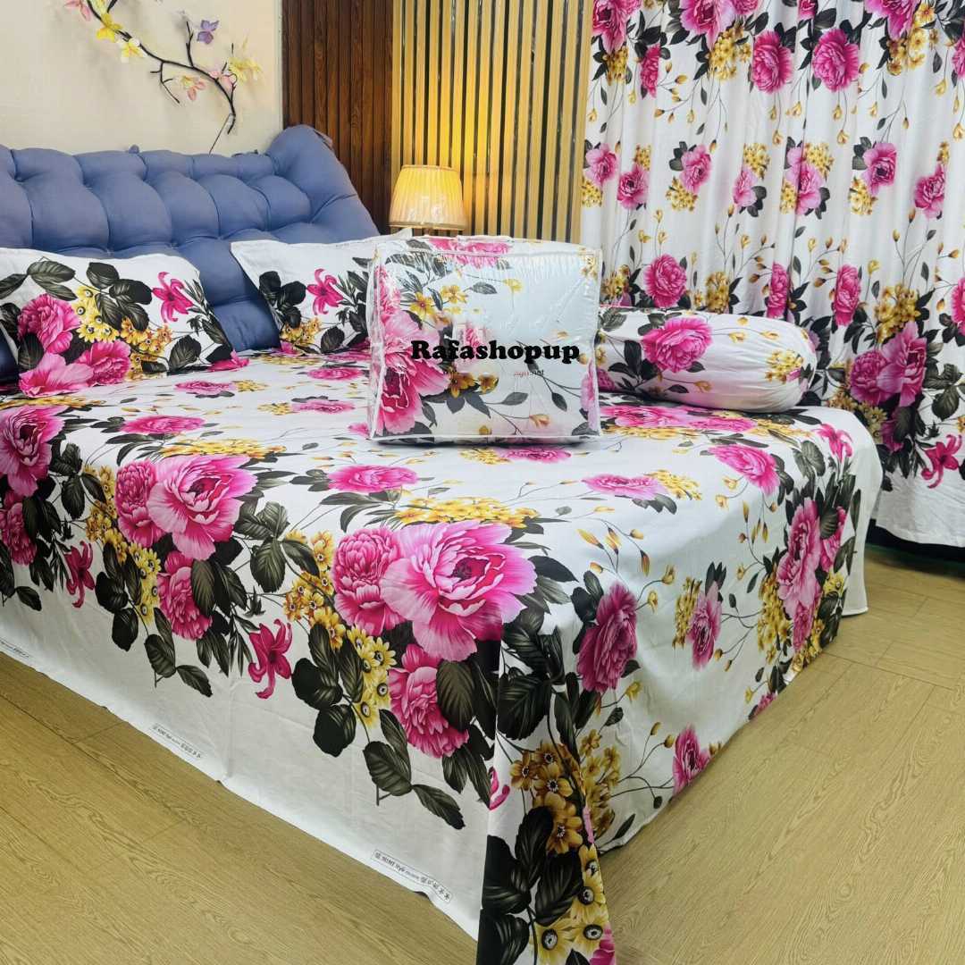 Luxury,Twill,Cotton,Fabrics,Bed,Sheet,And,Comforter,5pcs,Set