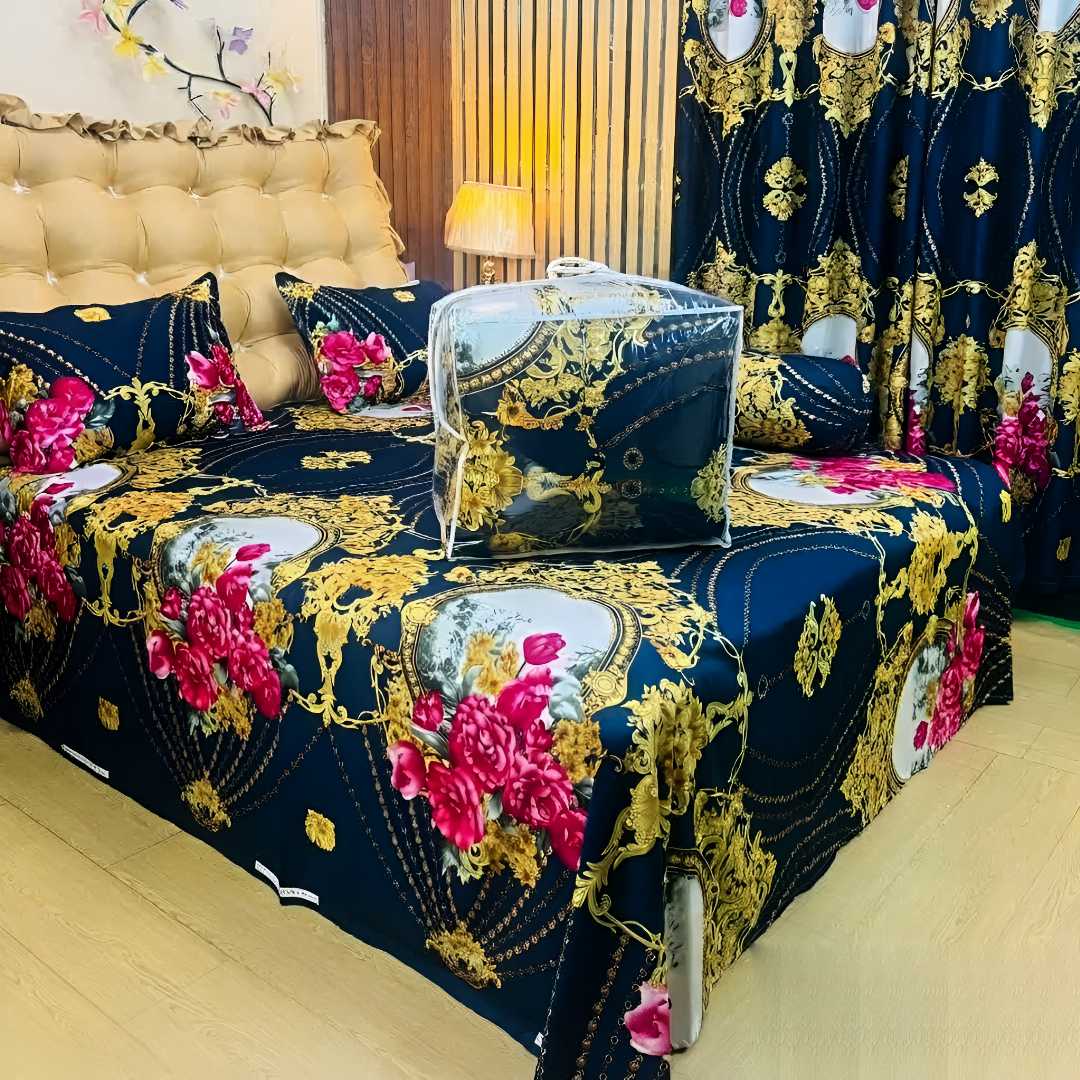 Premium,Quality,5-Piece,Comforter,Set,King,Size,100%,Cotton,Twill,Fabric