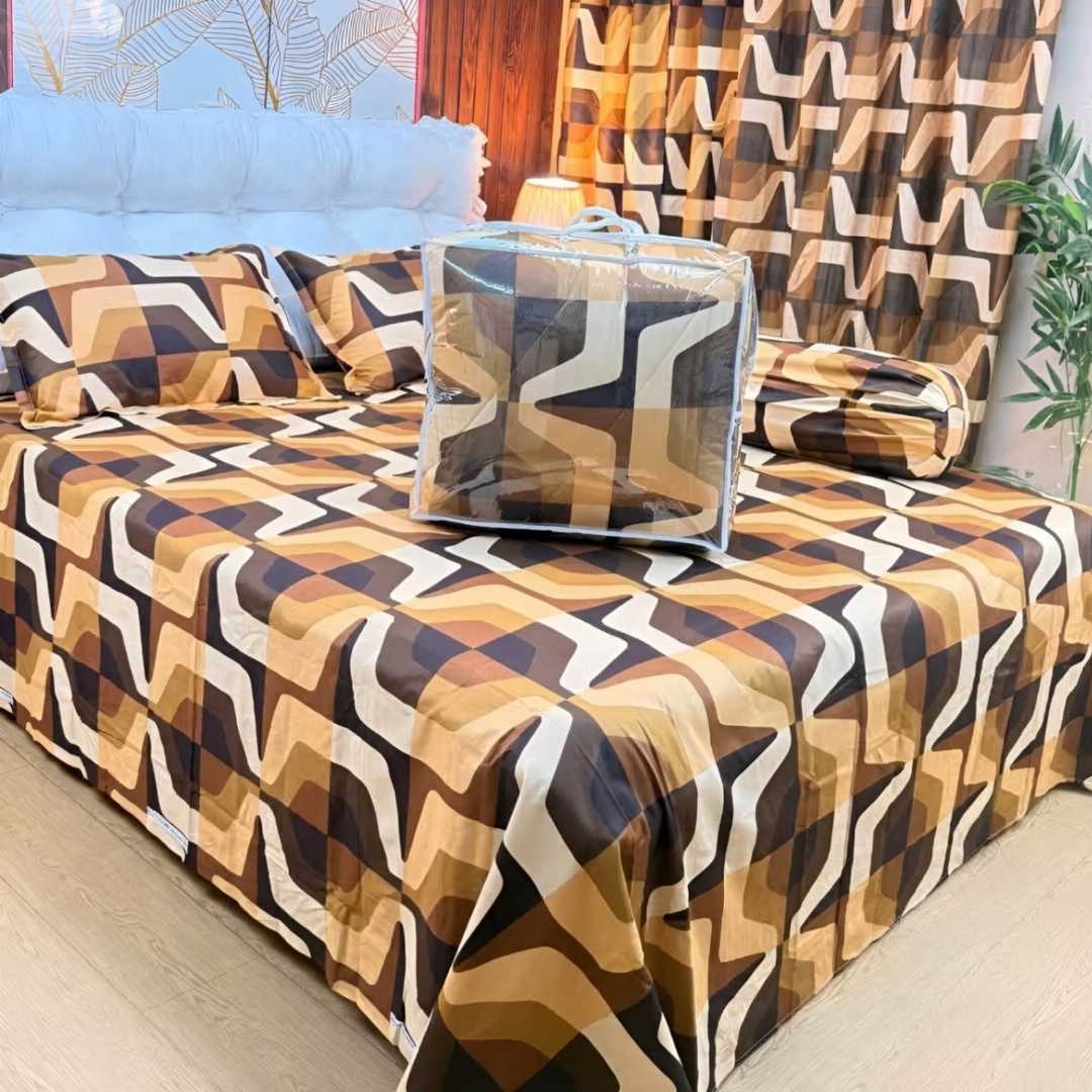 Luxury,Twill,Cotton,Fabrics,Bed,Sheet,And,Comforter,5pcs,Set