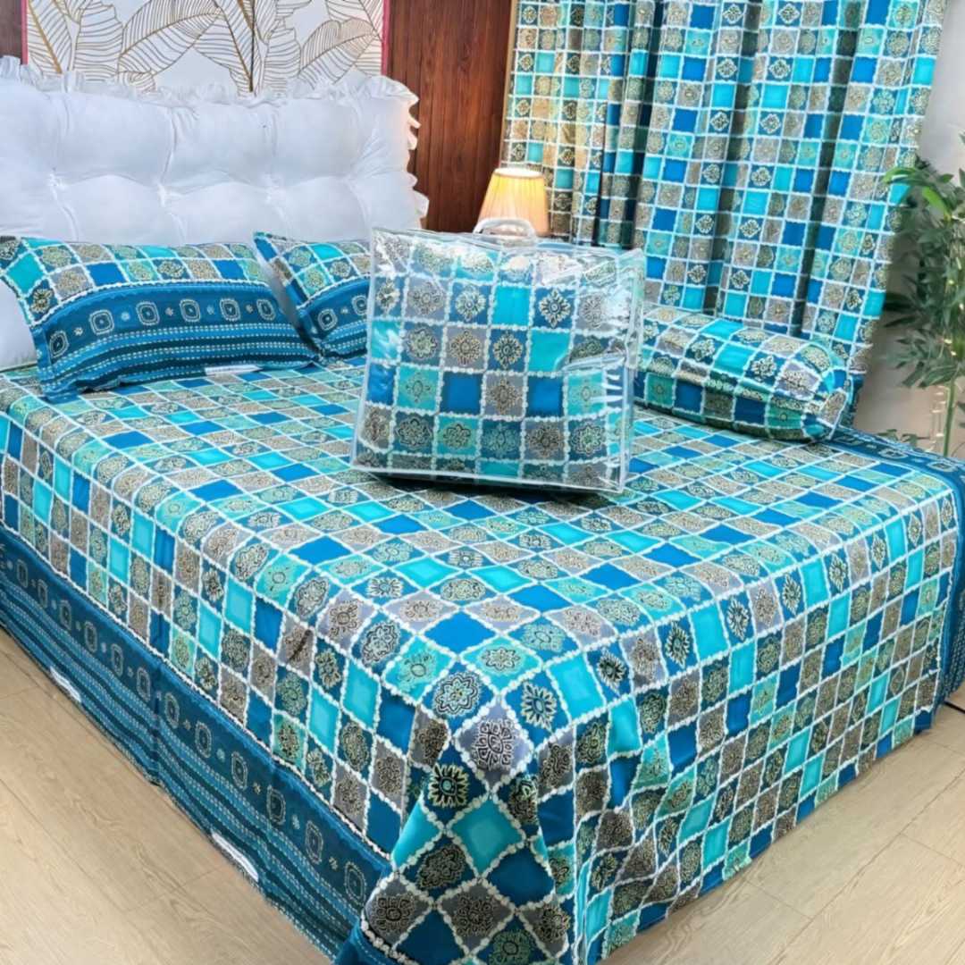 Luxury,Twill,Cotton,Fabrics,Bed,Sheet,And,Comforter,5pcs,Set